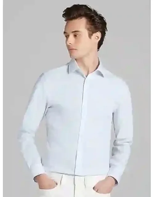 Slim Fit Stretch Neat Grid Dress Shirt