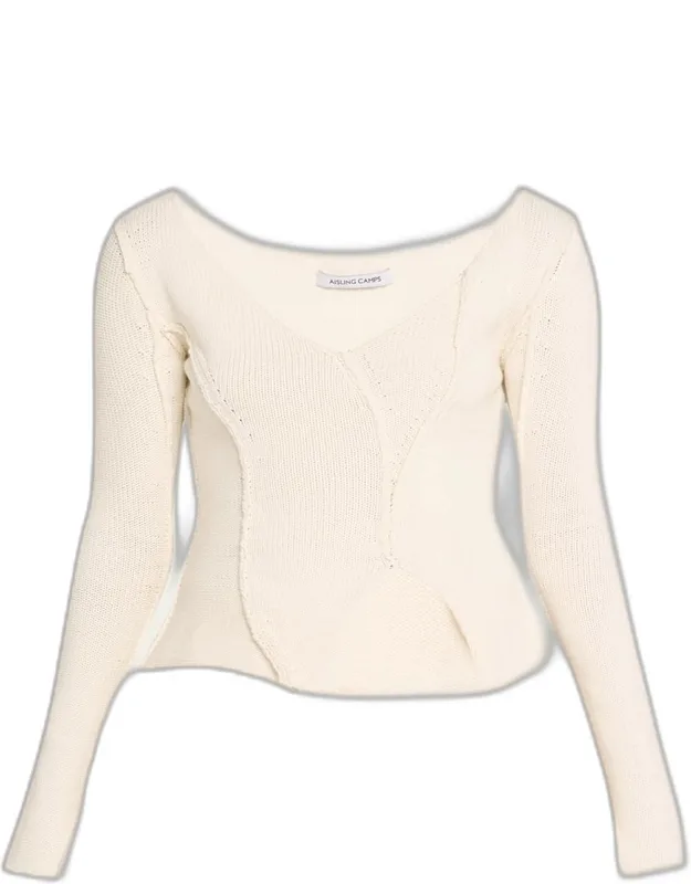 Eddy V-neck Exposed Seam Sweater