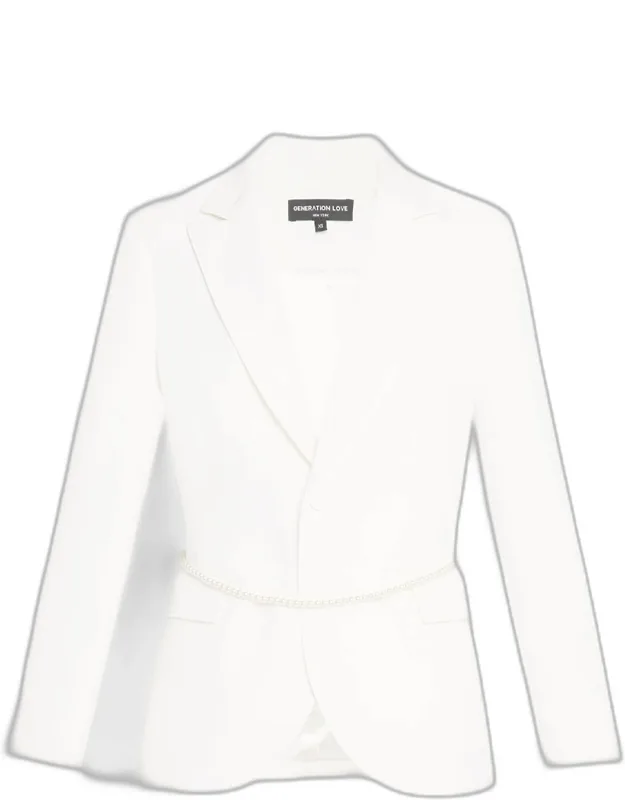 Belted Crepe Blazer