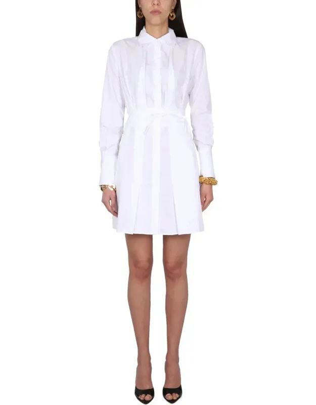 Pleated Shirt Dress