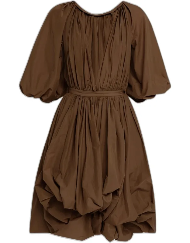 Puff-sleeve Balloon Dress