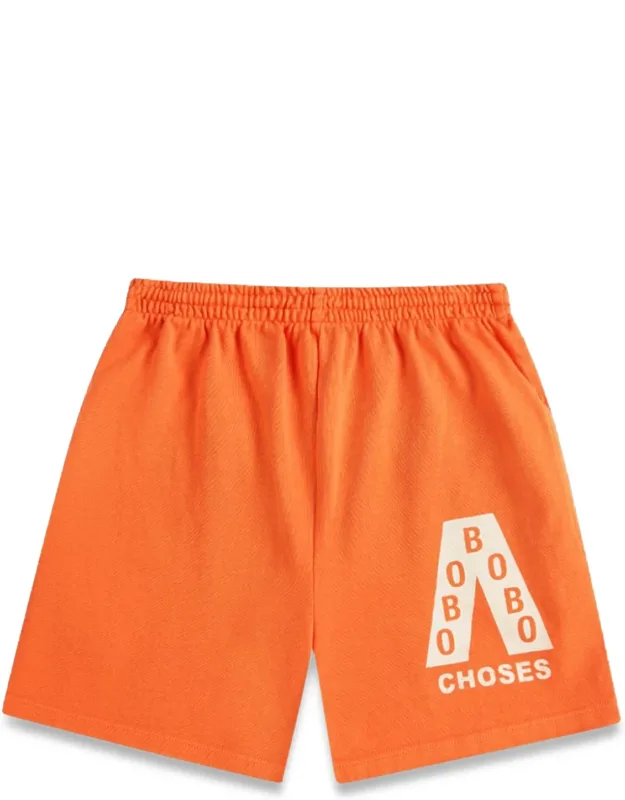Orange Shorts With Logo