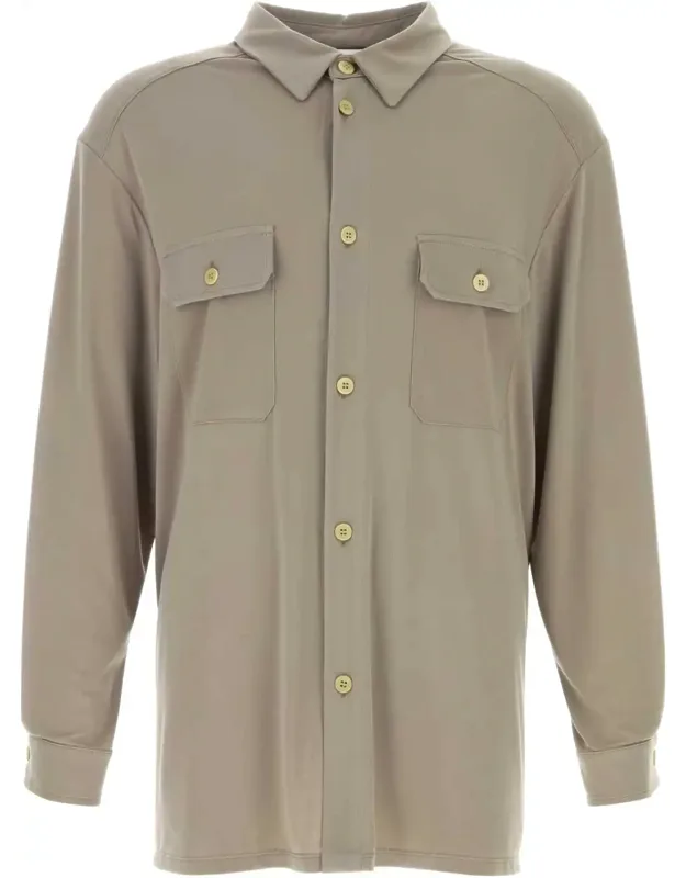 Khaki Stretch Polyester Vendemmia Shirt