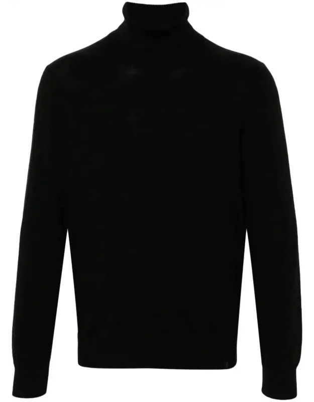 Sweater Virgin Wool Ribbed Turtleneck