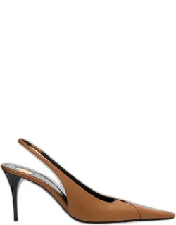 Babylone Leather Slingback Pumps