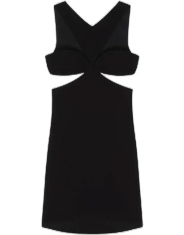 Crepe Mini Dress