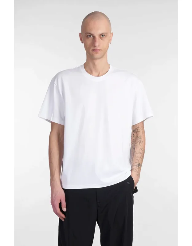 T-shirt With Side Split And Round Neck