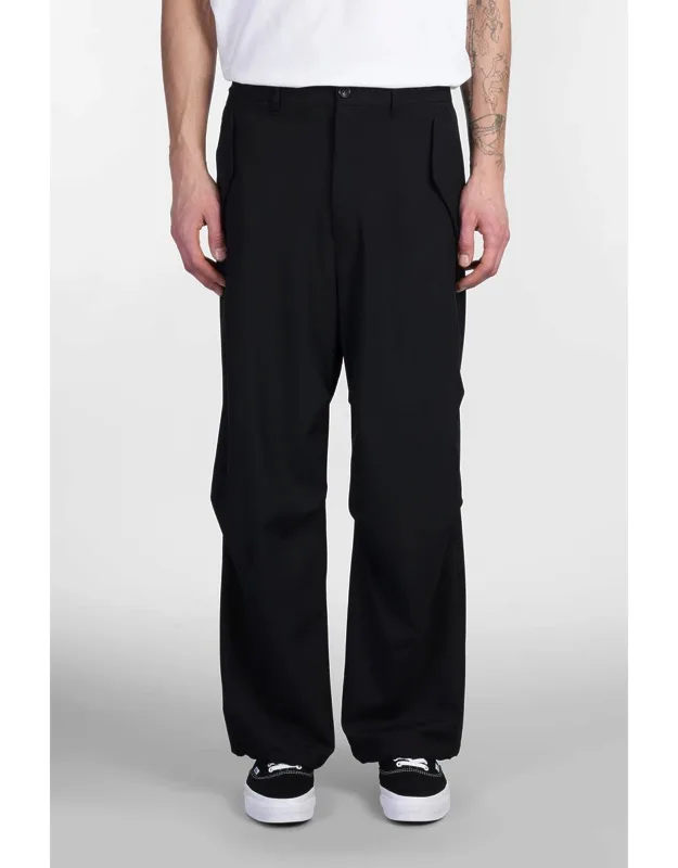 Pants With Frontal Closure And 100% Virgin Wool