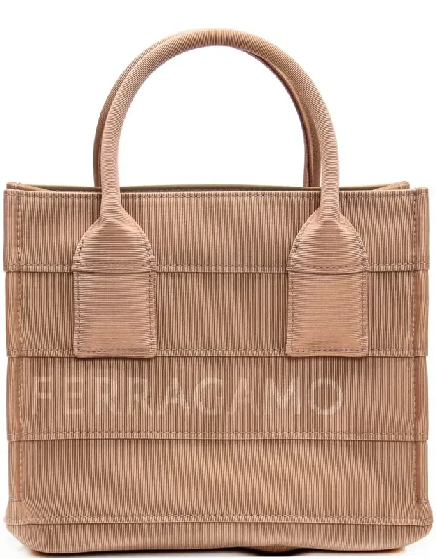Tote Bag With Inside Zipper Pocket And Embroidered Logo