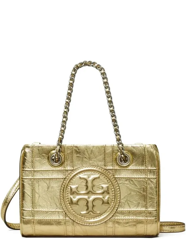 Fleming Soft Metallic Quilt Mini Chain Tote Bag