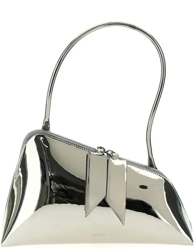 'sunrise' Shoulder Bag In Laminated Fabric With Zip Closure