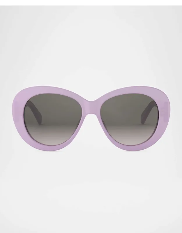 Triomphe Logo Oval Acetate Sunglass