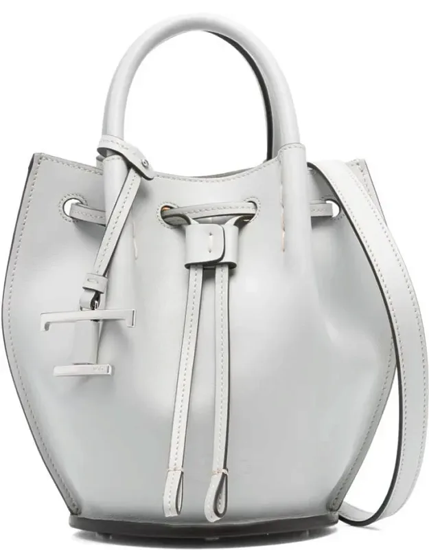 Logo-charm Leather Mini Bucket Bag