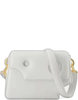 Off-white Burrow 24 Bag Worn Two Ways, One Shoulder Strap, Smooth Calfskin, Magnetic Flap