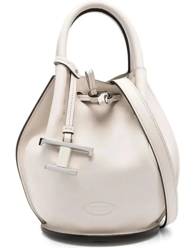 Logo-charm Leather Mini Bucket Bag
