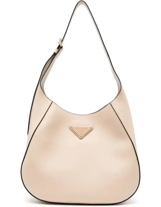 Triangle-logo Leather Shoulder Bag