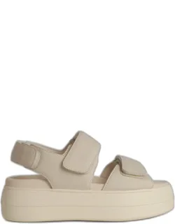 Hogan 'h680' Leather Sandals With Double Closure And Adjustable Heel Strap