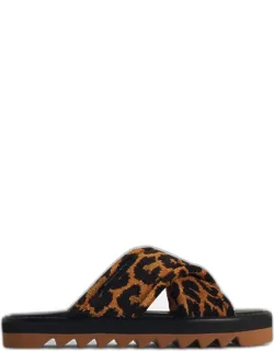 Leo Multicoloured Leather Blend Slippers