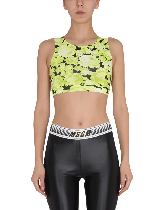 Floral Print Cropped Top
