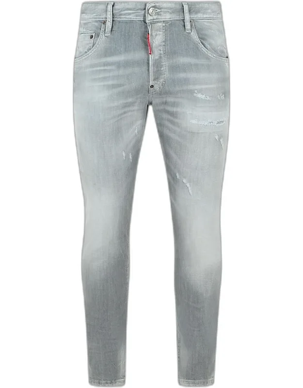 Skater Light Grey Cotton Jeans