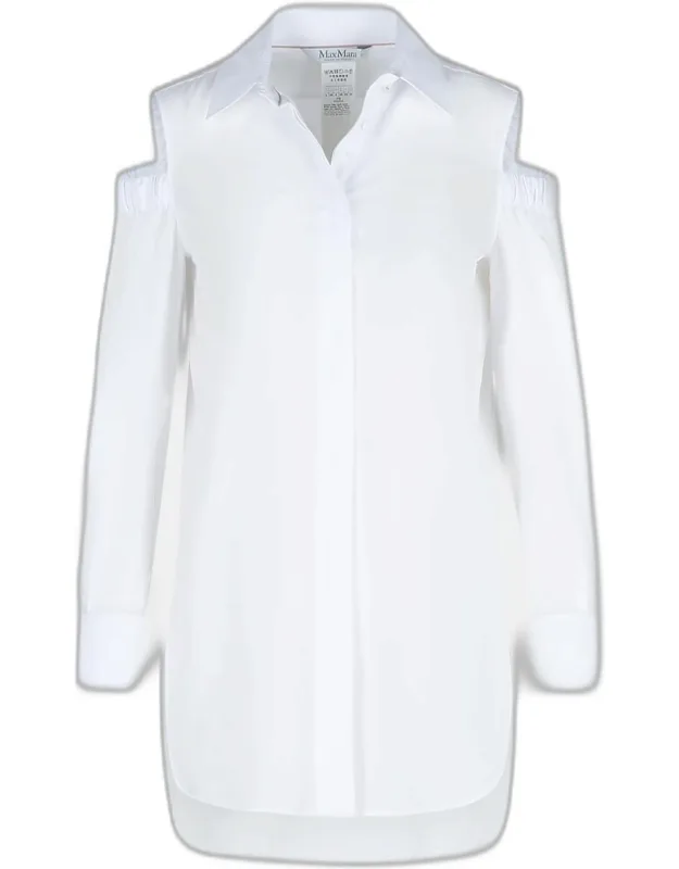 'ragni Shirt With Pointed Collar And Flared Hem'