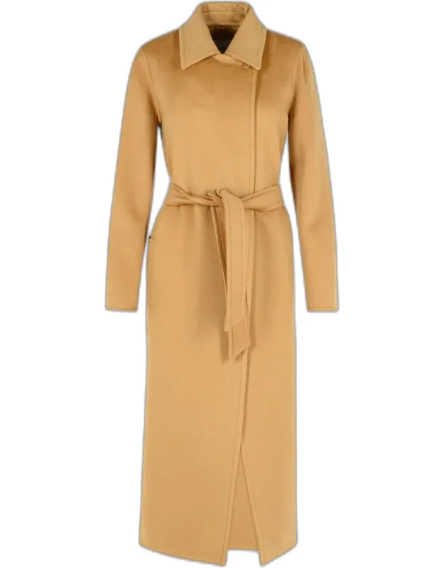 Max Mara 'artur' Cashmere Coat With Pointed Collar And Double-breasted Closure