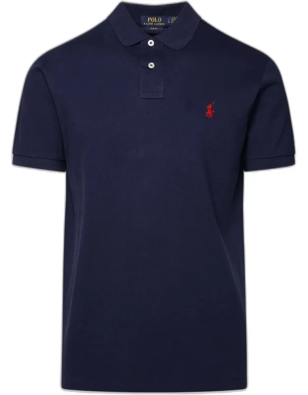 Polo Ralph Lauren Cotton Polo Shirt Slim Fit, Pointed Collar