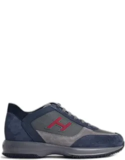 Hogan 'h Floc' Sneakers With Technical Fabric Inserts And Rubber Sole