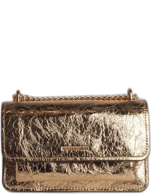 Gold Leather Crossbody Bag