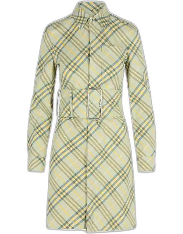 Check Linen Dress