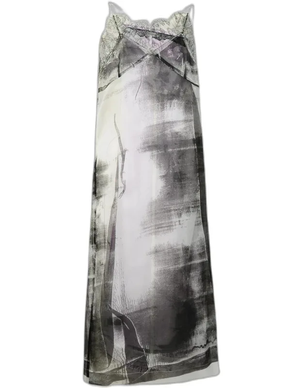 Freeze-frame Silk Blend Dress