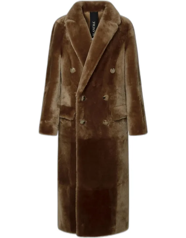 Long Leather Fur Coat