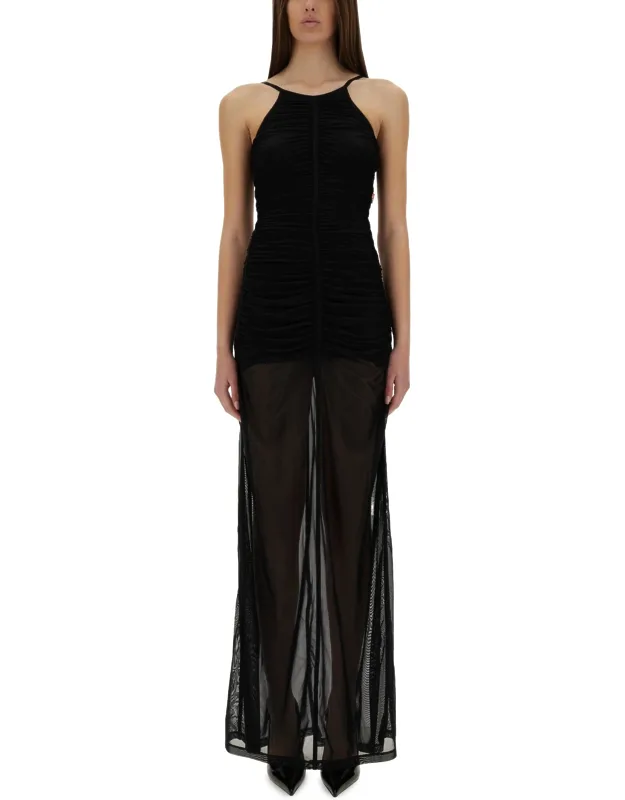 "d-amami Long Dress Fitted Cut"