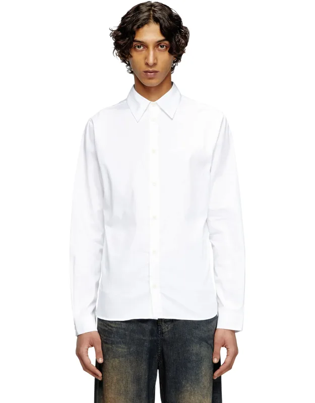 Shirt With Embroidered Oval Design