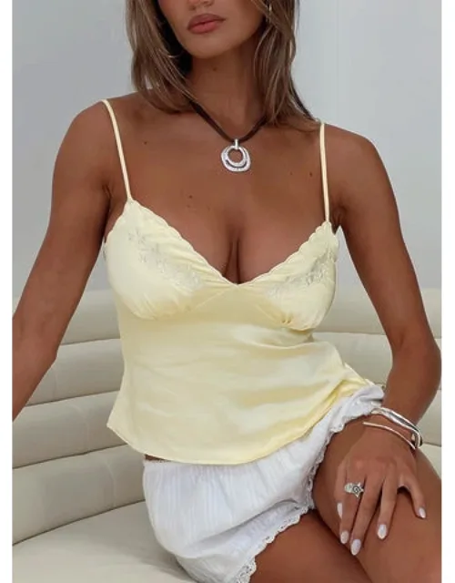 Aruba Satin Embroidered Camisole