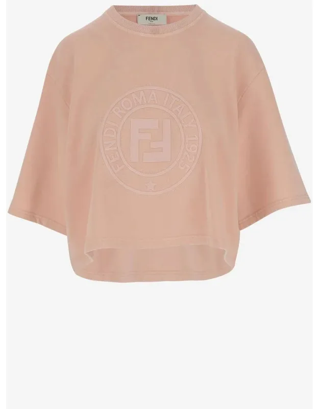T-shirt With Printed Logo In Cotton