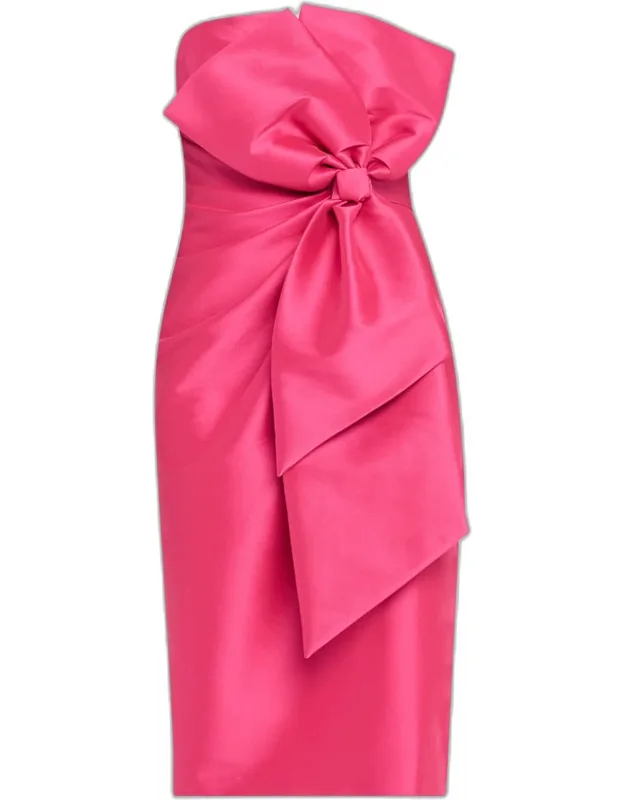 Bow-front Midi Dress