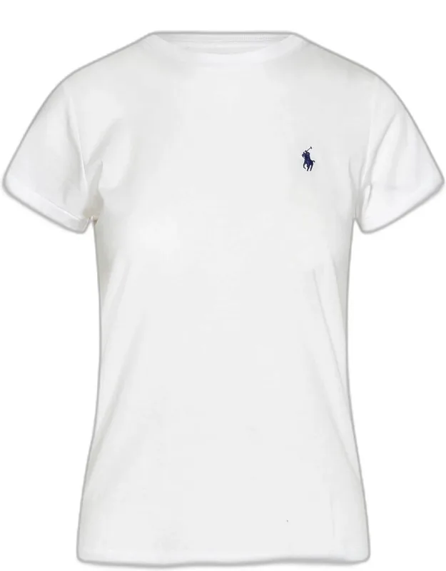 T-shirt With Ribbed Round Neck And Pony Logo