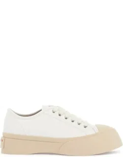 Sneakers With Oversized Rubber Sole And Contrasting Logo Embroidery