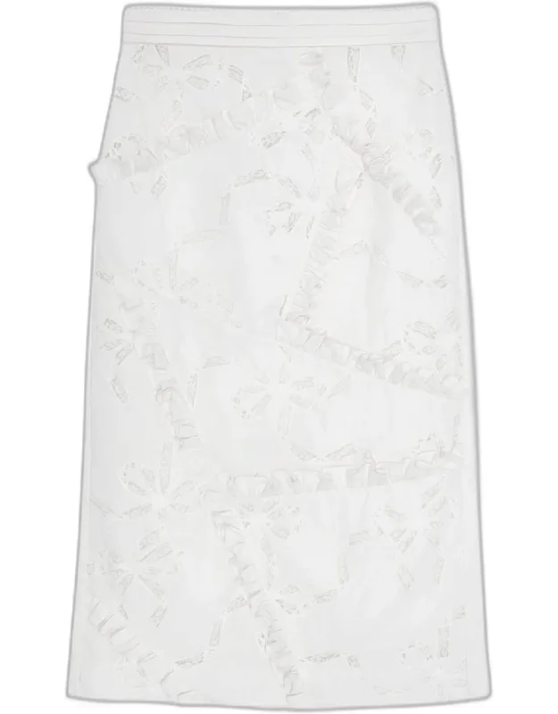Lace Bow Patchwork Skirt