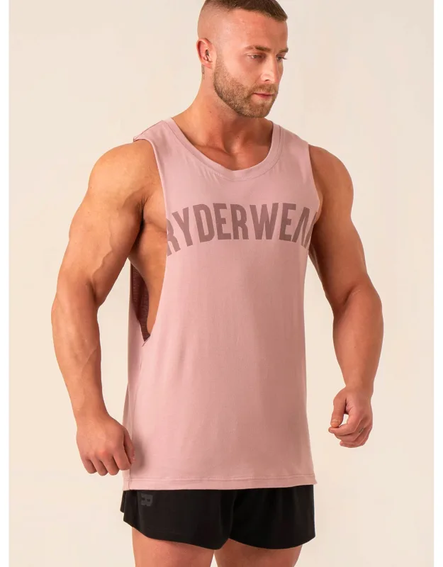 Baller Tank - Cinder With Relaxed Fit And Low Cut Armholes For Ventilation