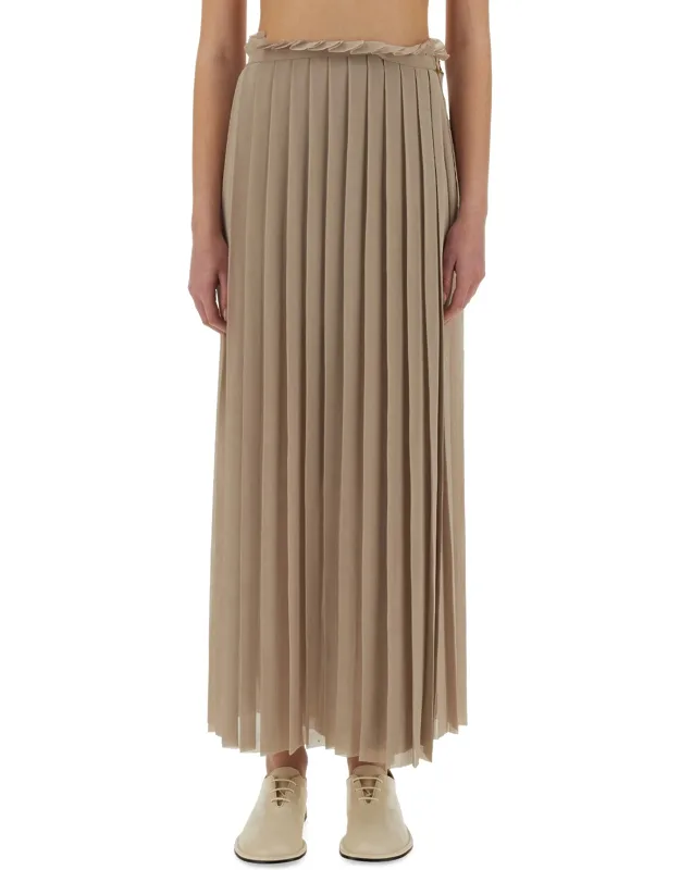 Long Pleated Skirt