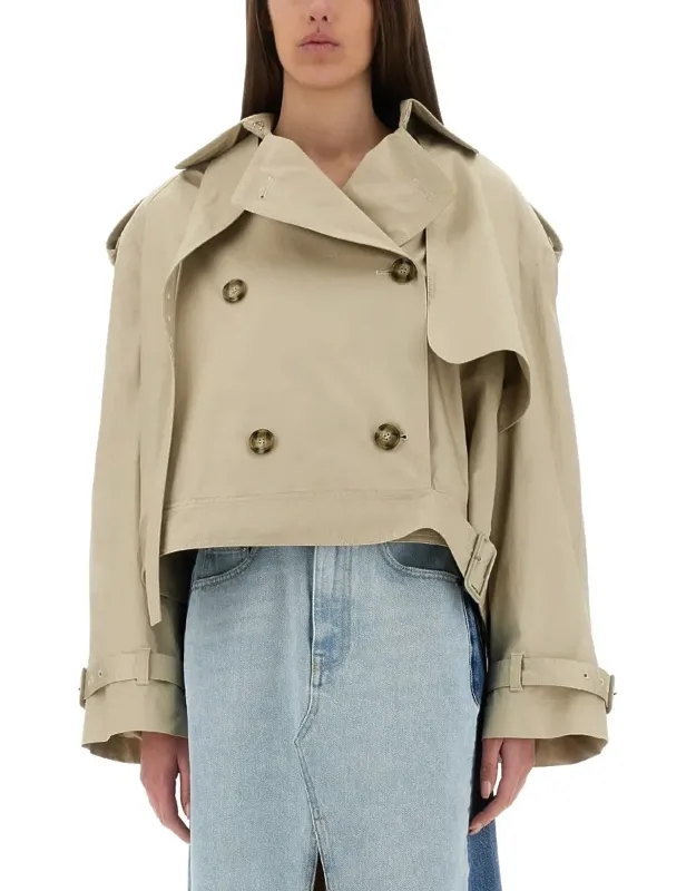 Short Trench Coat With Belt
