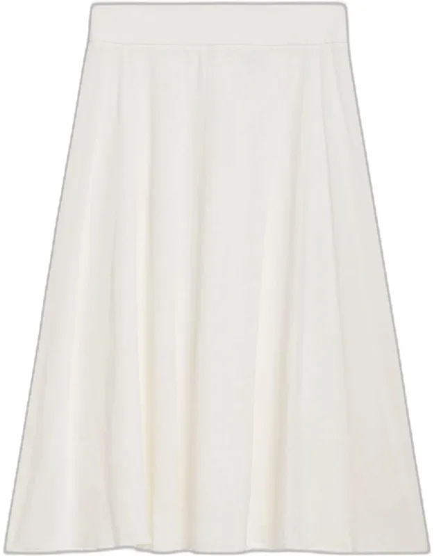 A-line Stretch Linen Maxi Skirt