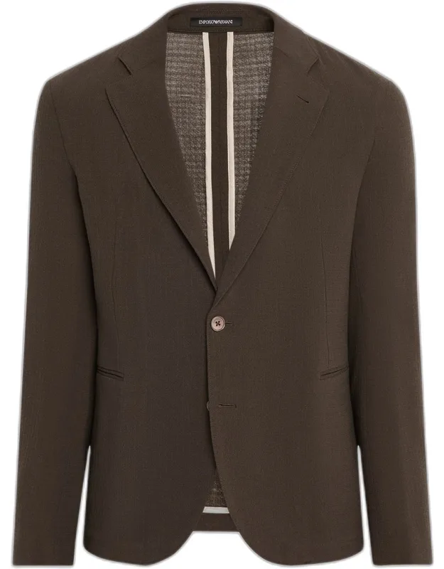 Crepe Wool Single-breasted Sport Coat