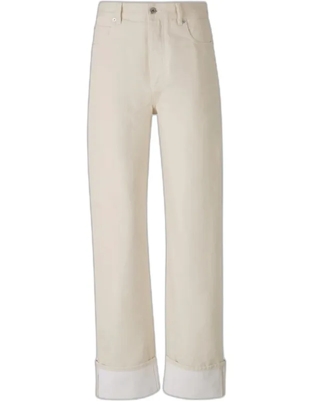 Bottega Veneta Jeans Medium Rise Wide Leg
