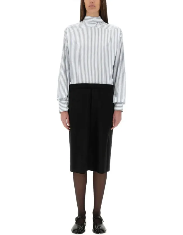 Inverted Striped Dress-shirt