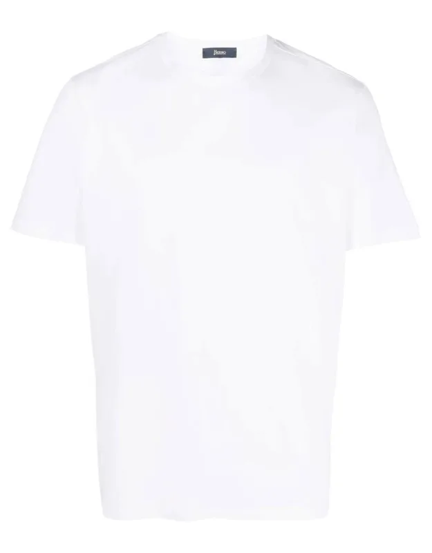 T-shirt And Polo With Silver Logo Plaque And Crew Neck