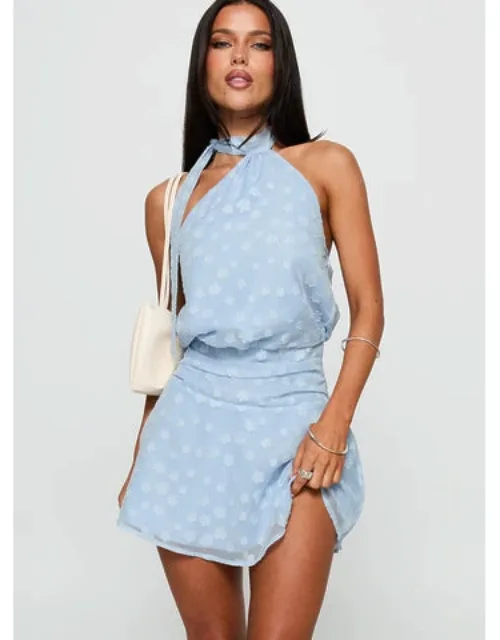 Eurythmic Scarf Halter Mini Dress