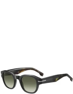 Boss Sunglasses Gray Shaded Round Acetate